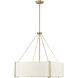 Telfar 6 Light 30 inch Modern Gold/White Indoor Pendant Ceiling Light